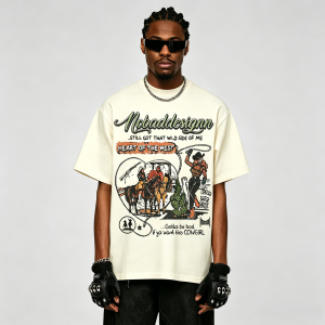 Retro "Heart of the West" Cowboy Oversized Streetwear Graphic Tee