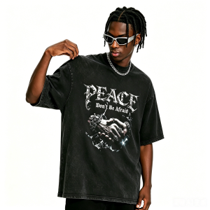 "Don't Be Afraid" Vintage Washed Oversized Streetwear Graphic Tee